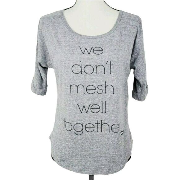 Clueless We Dont Mesh Well Together Top Womens Sz M Gray Shirt Tshirt‎ Retro 90s - Picture 1 of 4